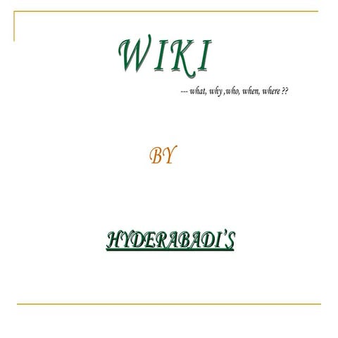 Wikis