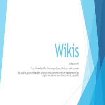 Herramientas para construir wikis | PDF