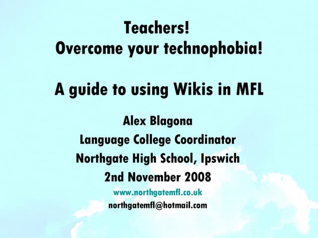 Teachers, overcome your technophobia!