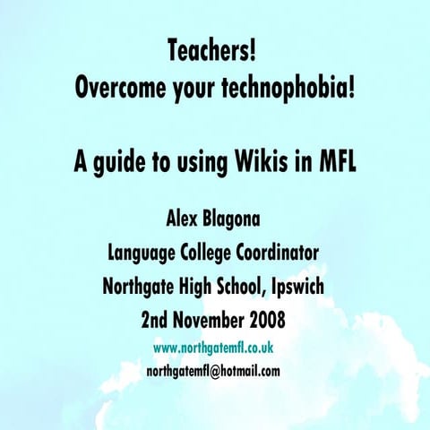 Teachers, overcome your technophobia!