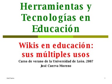Wikis en educación: sus múltiples usos