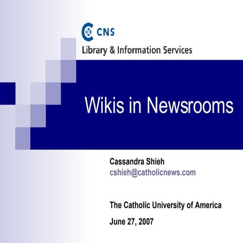 Wikis in Newsrooms 