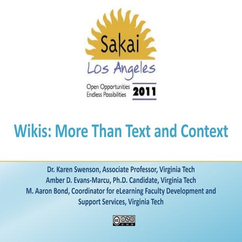 Wikis: More than Text and Context