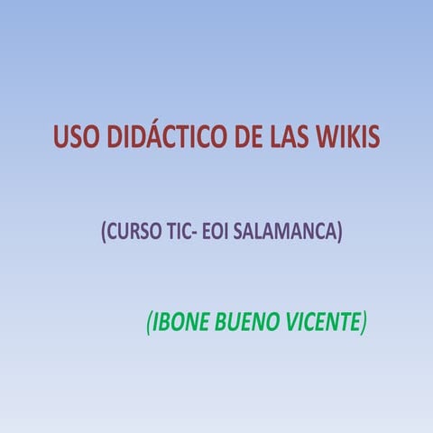 Wikis tic eoi