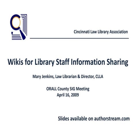 Wikis in the Workplace