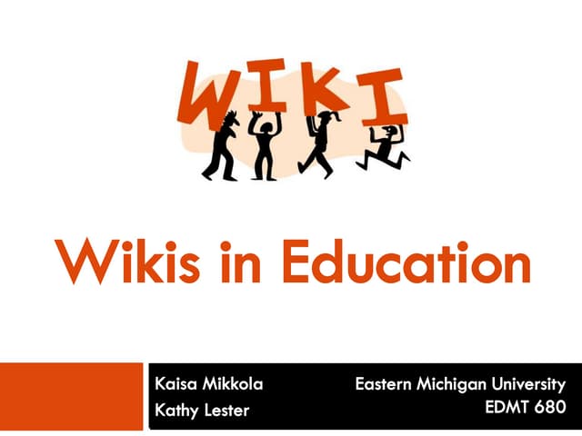 Wikis in Education