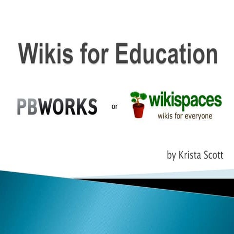 Wikis for education