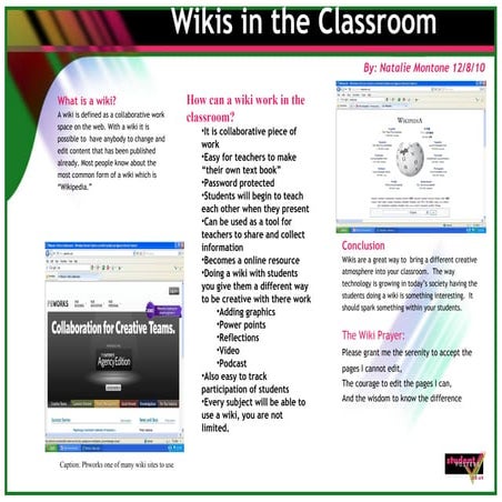 Wikis in the Classroom 
