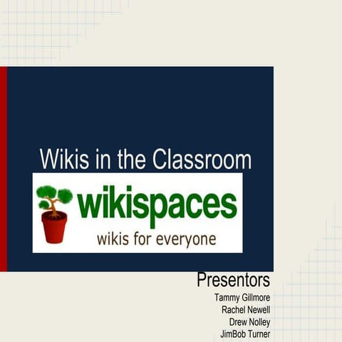 Wikis in the classroom   slides to display