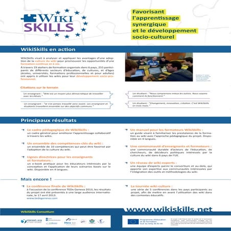 Affiche du projet WikiSkills (français)