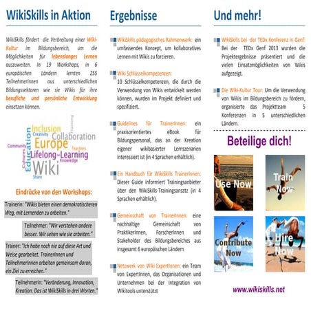 WikiSkills project leaflet in German