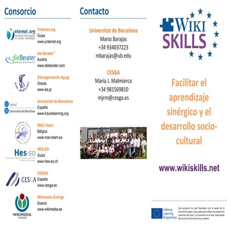 WikiSkills project leaflet in Spanish
