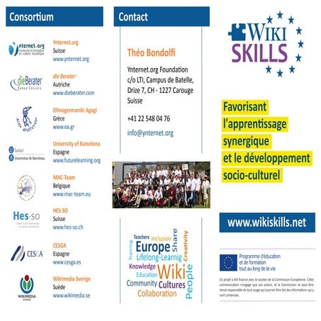 WikiSkills project leaflet in French