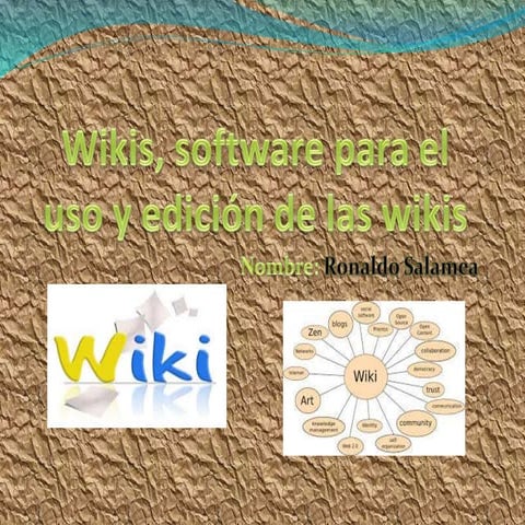 Wikis, software para el uso y edición rs PPT