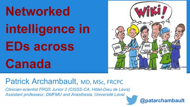 Networked intelligence in EDs across Canada CAEP 2016