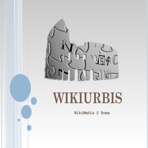 WikiUrbis - Attività e prospettive