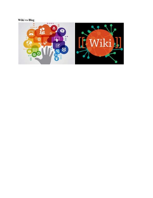 Diferencias entre blog y wiki | PDF | Technology & Computing