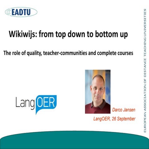 Wikiwijs: from top down to bottum up