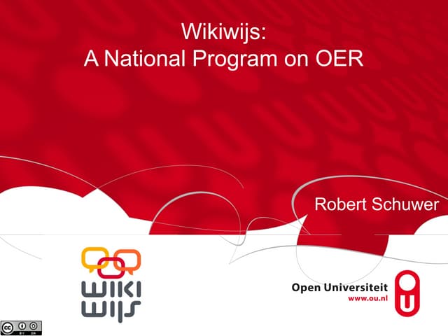 Wikiwijs, a national initiative on OER in The Netherlands