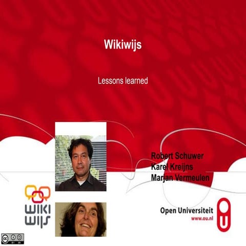 Wikiwijs, an unexpected journey: lessons learned