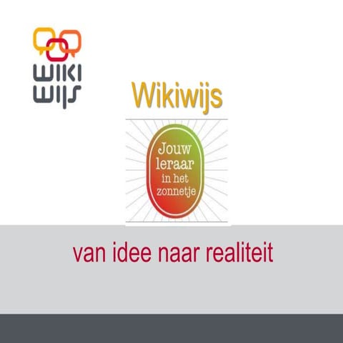 Wikiwijs presentatie algemeen dag van de leraar def