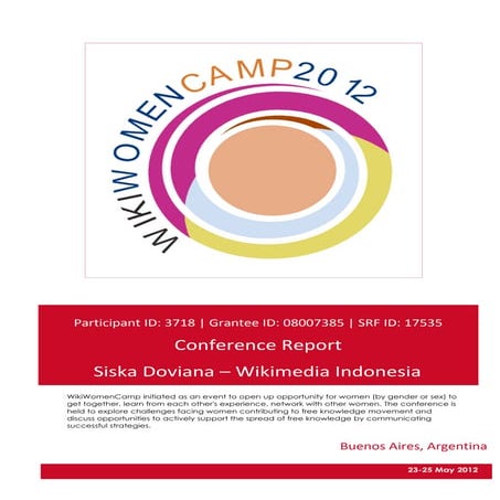 Wiki Women Camp 2012 IIEF Report