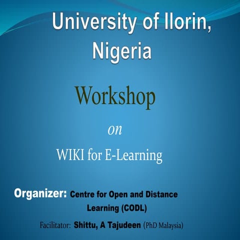 Wiki workshop 2