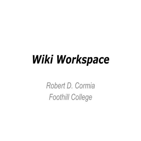 Wiki workspace