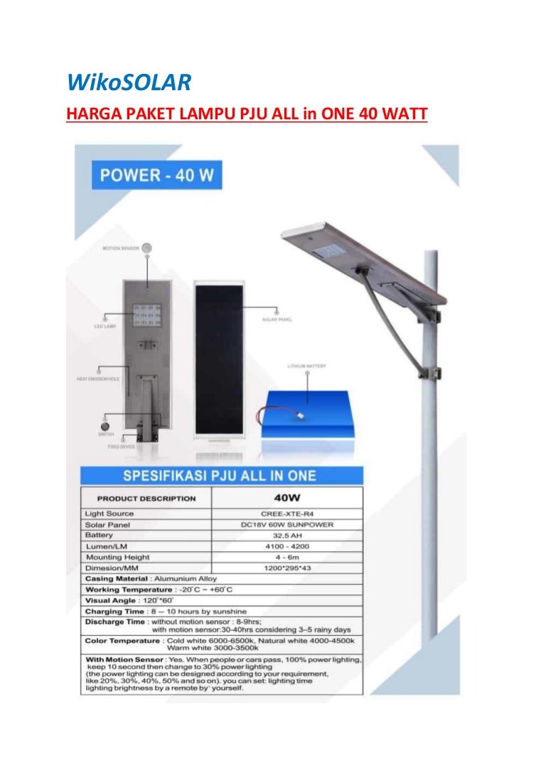 Distributor Lampu PJU Solar Cell