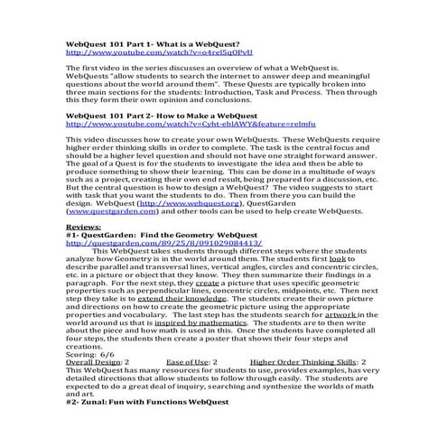 Wildcard #2  web quest