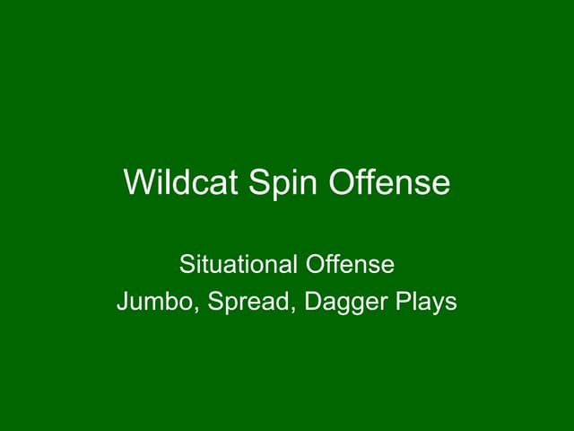 Spin Offense Playbook Ppt