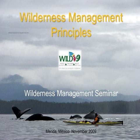 Wilderness Management Principles
