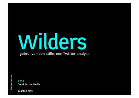 Wilders: gebrul van een stille en Twitter is een linkse hobby