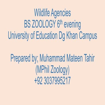 Wildlife agencies