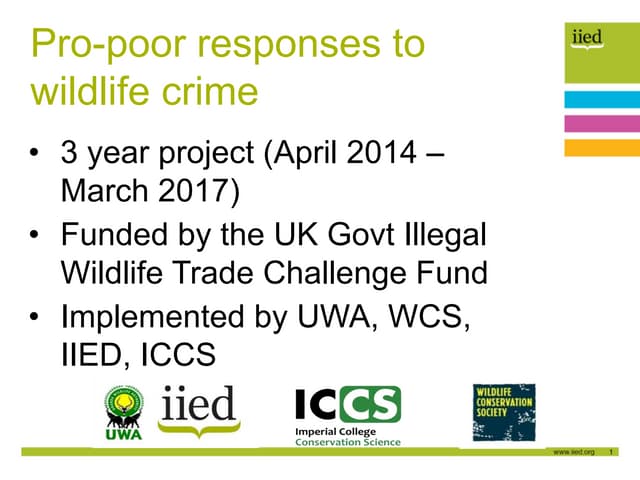 Wildlife crime project overview