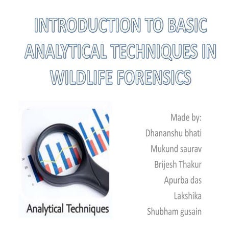 Wildlife forensics
