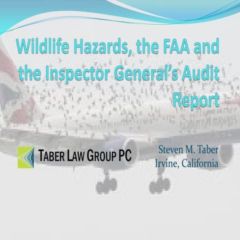 Wildlife Hazards, the FAA and the Inspector General's Audit Report