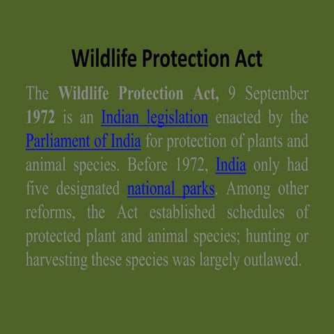 M.Ed EVS Topic in English & Hindi (Lecture based)i-Wildlife protection act