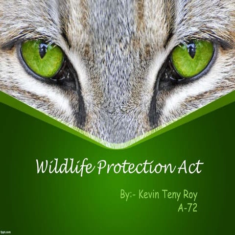 Wildlife protection act