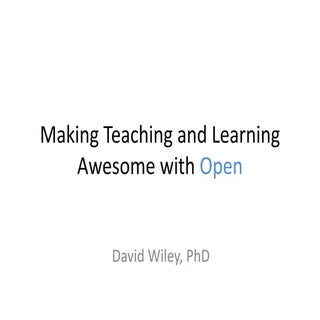 Making Teaching and Learning Awesom...