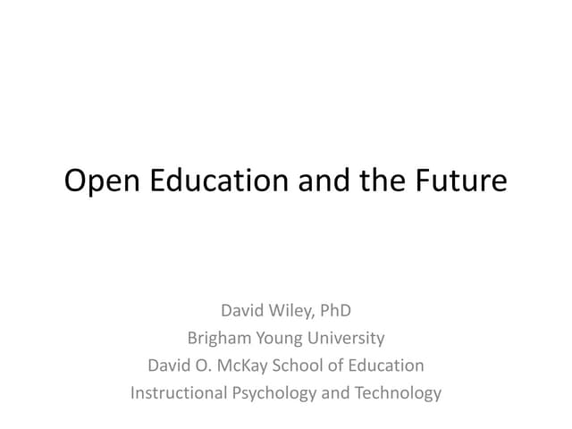 Open Education and the Future - TED...
