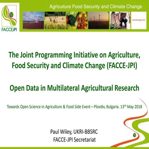 FACCE JPI agenda on big data and digitization of agriculture