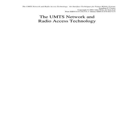 Wiley The.Umts.Network.And.Radio.Access.Technology.Air.Interface.Techniques.F...