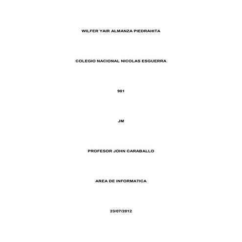 Wilfer yair almanza piedrahita