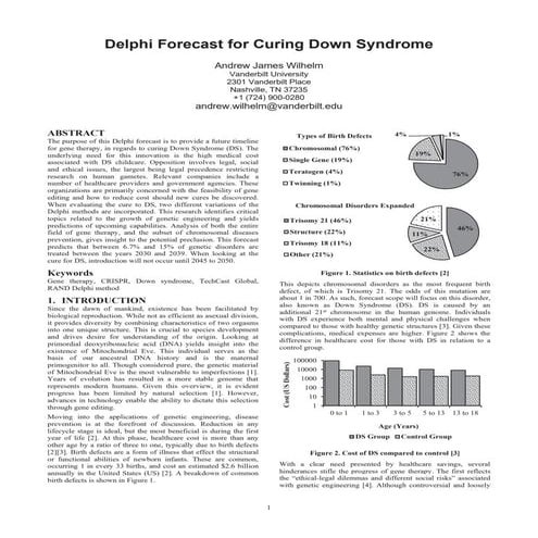 Delphi Forecast for Curing Down Syndrome