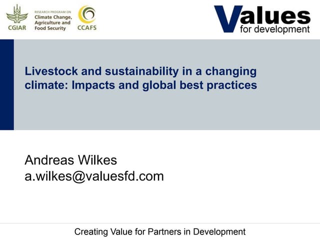 Livestock and sustainability in changing climate: Impacts and global best practices