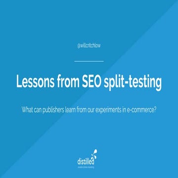 Amazon Search Summit - the need for split testing in SEO