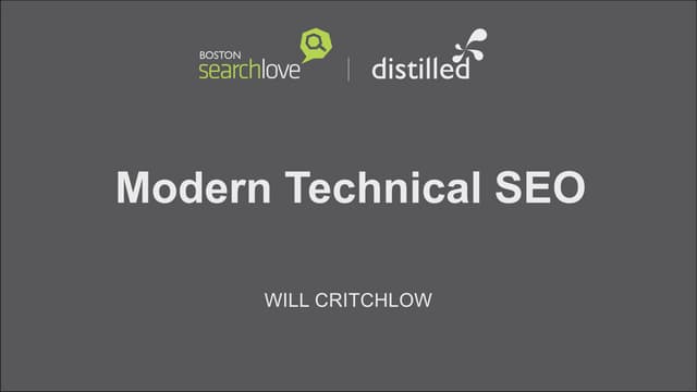 SearchLove Boston 2013_Will Critchlow_Technical SEO
