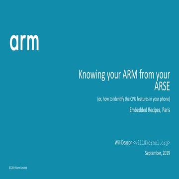 Embedded Recipes 2019 - Knowing your ARM from your ARSE: wading through the t...