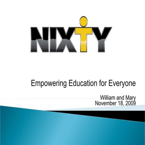 Introducing NIXTY - Empowering Education for Everyone!
